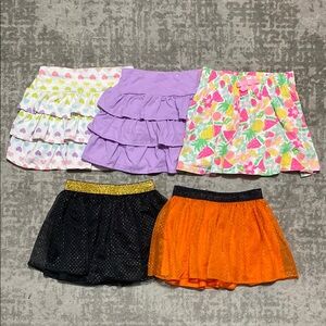 🔥4/20! Bundle of 5 girls skirts. Size 2T/3T